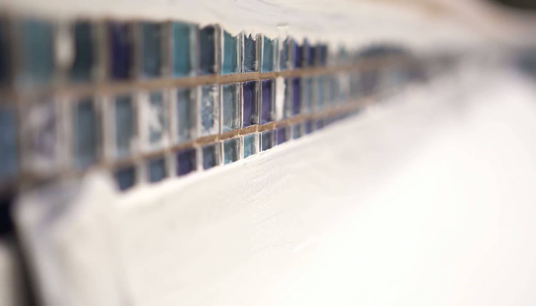 Tile line and coping detail during pool remodeling